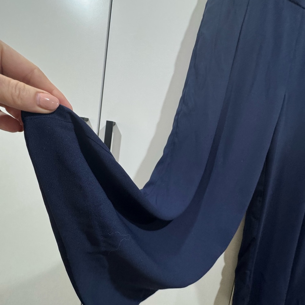 Halogen Navy Wide Leg Pants - Picture 3 of 10
